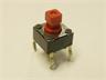 Tactile Switch • Form : 1A - SPST (NO)/4Termn • 50mA-12VDC • 260gf • PCB-ThruHole • Red • Case Size : 6x6/7.3(sq)x2.8,Lever : 3.8mm [DTS648R]