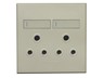 VETI 3V22TTVETI 3 Double RSA Socket 2x16A (100x100mm) Titanium [VETI 3V22TT]