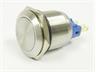 Ø22mm Vandal Proof Stainless Steel IP67 Push Button Switch with 1N/O 1N/C Latch Operation and 5A-250VAC Rating [AVP22F-L3S]