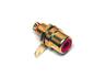 Panel-Mount RCA Socket • Red • Metal • Gold Plated [MR565G RED]