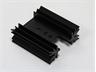 Extruded Heatsink for PCB Mounting for TO-3P TO-220 • pattern Drilled • Rth= 11 K/W • Length : 38.1mm • Black Anodised surface without PCB Pins [SK104LS-38,1]
