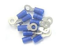 Ring Terminals Pre Packed Lugs • 10 per Pack • for Wire Range : 1.17 to 3.24 mm² • Blue [OYSTPAC 6]