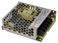 Meanwell 50.4 Watt Single Output Enclosed Switching Power Supply, 1U Low Profile, Input: 85-264VAC, Output: 12VDC 4.2A [LRS-50-12]