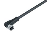 Cordset M8 Male right angled connector 3 Pole Single end - 5M PUR Cable 4A /60VDC IP67 (RKMWV3-224/5M) [77-3408-0000-50003-0500]