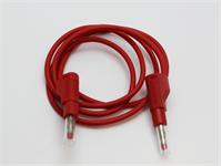 Safety Test Lead Red, 50cm, PVC 1mm square and 4mm Retractable Shroud Stackable 'Lantern' Banana Plugs 19A/600V CATII [XY-MLR50/1 RED]