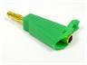 4mm Stackable Gold Plated Banana Plug • 19A 50V • Green [KAG4 GREEN]