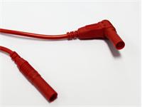 32A PVC Test Lead with Angled Banana Plugs and straight Shroud [XY-MLS WG 100/2,5E RED]