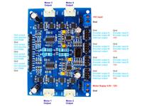 RS011MC Rover 5 Chassis DC Motor Controller Board 4 Channel @ 4.5A each with Encoder Support [DGU 4CH 4,5A MOTOR CONTROL BOARD]