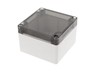 Polycarb Enclosure 90x90x60mm Grey Body Smoked Lid IP66 [1554E2GYSL]