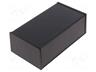 Wall type Top Cover Enclosure • ABS Plastic • with Snap Together Half-Shelves • 123x70x42mm • Black [TEKO WALL2]