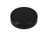 ABS Plastic Miniature Enclosure - Snap-Fit / Wall-Mount Round 80x20mm Vented IP30 - Black [1551V13BK]