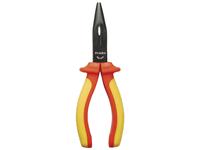 PM-919 :: Insulated Long Nose Plier (170mm) Serrated Flat Jaws Mini Bevel [PRK PM-919]