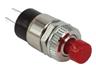 Panel-Mount Push Button Switch • Momentary • Form : SPST-0-(1) • 1A-250VAC • Solder-Lug • Red-Button [DS102R]