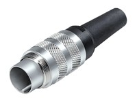 Circular Connector M16 Cable Male Straight 4 Pole Silver Plated Contacts Screw Lock Crimp 8mm 6A 250V Cable Entry IP40 [99-2009-702-04]