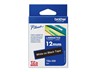 BROTHER TZE White on Black Laminated Tape 12mm (8 Metres) [BRH TZE 335]