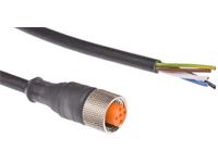 Cordset M12 A COD Female Straight. 5 Pole - Single End - 2M PUR Cable IP67 (11373) [RKT5-228/2M]