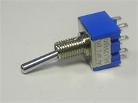 Midget Toggle Switch • Form : DPDT-1-0-1 • 6A-125 VAC • Solder-Lug [MS500HB]