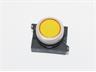 Push Button Actuator Illuminated Latching • Yellow Flush Lens • Metallic Silver 30mm Bezel [P301LYS]