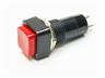 Miniature Push Button Switch • Latching • Form : SPST-0-1 • 3A-125 VAC • Solder-Lug • Red-Button • Square Actuator [R18-23A RED]