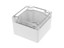 Polycarb Enclosure 90x90x60mm Grey Body Clear Lid IP66 [1554E2GYCL]