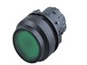 Push Button Actuator Illuminated Latching • Green Lens • Black 30mm High Bezel [P304LG]