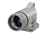Circular Connector M23 Signal Right Angle Housing Male Thread 300 Deg. Rotatable 28mm Square. Flange 4x3,2mm Mounting Holes [7433100000]