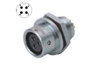 Female Circular Connector • Metal-Shielded with Push-Pull Snap Lock Panel-Mount Jam-Nut • 4 way • 200V 5A • IP67 [XY-CCM212-4S]