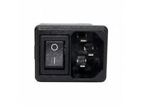 IEC C14M Inlet Snap-In with DPST Switch 1mm [6320-43/1,0MM]