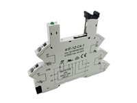 Relay Socket DIN Rail Mount For SIL Relays With Built In Protection Circuit And LED Indicator 12 - 24 VAC/DC - Push-in (Quick Lock) Terminals [41F-1Z-C4-1]