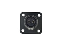 Circular Connector MIL-DTL-5015 Style Screw Lock Square. Flange Panel Receptacle with Rear Thread 2 Pole #16 Contacts. Female Solder. 13A 500VAC/700VDC (MS3100A10SL-4S)(97-3100A-10SL-4S) [XY3100A-10SL-4S]