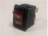 Miniature Illuminated Rocker Switch • Form : SPST-1-0 • 10A-12 VDC • Solder Tag • 19x13mm • Red Lens Curved Actuator • Marking : ON / OFF [MR110-C3DBR]