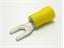 Insulated Fork Terminal Lug • 5mm Stud • for Wire Range : 2.5 to 6.0 mm² • Yellow [LF40005]