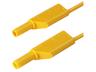 4mm Stackable PVC Safety Test Lead with 2.5mm sq. Straight Shroud Plug to Shroud Plug in Yellow 200 cm in length [MLS-WS 200/2,5 YELLOW]