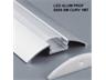 LED Curved Aluminium Profile ,56,7mm Width x 8,47mm Height, Milky Cover 1MT [LED ALUM PROF 56X8 SM CURV 1MT]