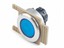 Push Button Actuator Illuminated Latching • Blue Flush Lens • Aluminium 35mm Flush Bezel [P351LBA]