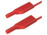 4mm Stackable PVC Safety Test Lead with 2.5mm sq. Straight Shroud Plug to Shroud Plug in Red 200 cm in length [MLS-WS 200/2,5 RED]