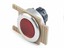 Push Button Actuator Illuminated Momentary • Red Flush Lens • Aluminium 35mm Flush Bezel [P351MRA]