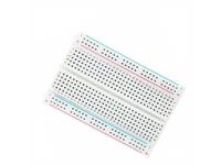 Half Size White Breadboard with 400 Tie Points. Suitable Power Supply-ACM and SME Breadboard Power Module [HKD BREADBOARD 8,3X5,5CM 400TP]