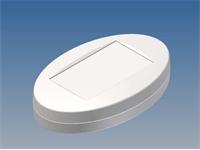 ABS Enclosure with Recessed Area on Cover, Oval in Shape, Size : 165.3x103.2x38.5mm [TEKO OK2.7]