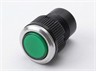 Push Button Actuator Non-Illuminated Momentary • Green Raised Button • Metallic Silver 30mm Bezel [PB302MGS]