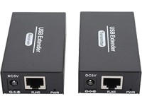 4-Port USB 2.0 Extender Over Ethernet – up to 100m via CAT5E/CAT6 – Plug & Play USB Extension Hub Kit [USB 2.0 EXTENDER 4 PORT 100M MAX]