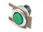 Push Button Actuator Non-Illuminated Momentary • Green Raised Button • Metallic Silver 35mm Flush Bezel [PB352MSG]