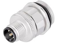 Circular Connector M12 A COD Panel Male 5 Pole Screw Clamp, Power, M20 X 1,5 Fixing Thread 2A 125V IP67 [99-0433-500-05]