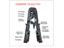 All-in-one Network Crimping Tool+tester , 8P8C (RJ45)+ 6P6C (RJ12)+ 6P4C (RJ11), Intergrated Cable Tester & Stripper. Requires 3 X (V357) LR44 Batteries (Not Included) [CRIMPER TX-022 PST]