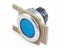 Push Button Actuator Illuminated Momentary • Blue Flush Lens • Aluminium 35mm Flush Bezel [P351MBA]