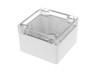 Polycarb Enclosure 90x90x60mm Grey Body Clear Lid IP66 [1554E2GYCL]