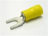 Insulated Fork Terminal Lug • 4mm Stud • for Wire Range : 2.5 to 6.0 mm² • Yellow [LF40004]
