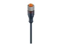 Cordset M12 A Code Female Straight 4 Poles Single End - 25M Pure Cable IP67/69K Hexagon Screw in Stainless Steel [XY-PRKT4-07/25M-ECN]