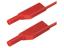 4mm Stackable PVC Safety Test Lead with 1mm sq. Straight Shroud Plug to Shroud Plug in Red 200 cm in length [MLS-WS 200/1 RED]