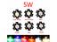 5W 3,5V Bridgelux Star Power LED in Cold White (6500k-7500k) with 700mA Current, 120° Viewing Angle, 350mW Luminous Flux [DHG STAR PWR LED C/WHITE 5W 3,5V]